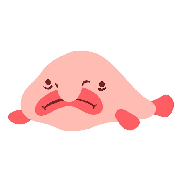 Ręcznie narysowany Blobfish Element.