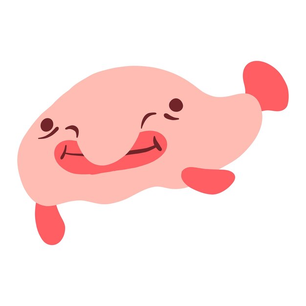 Ręcznie narysowany Blobfish Element.