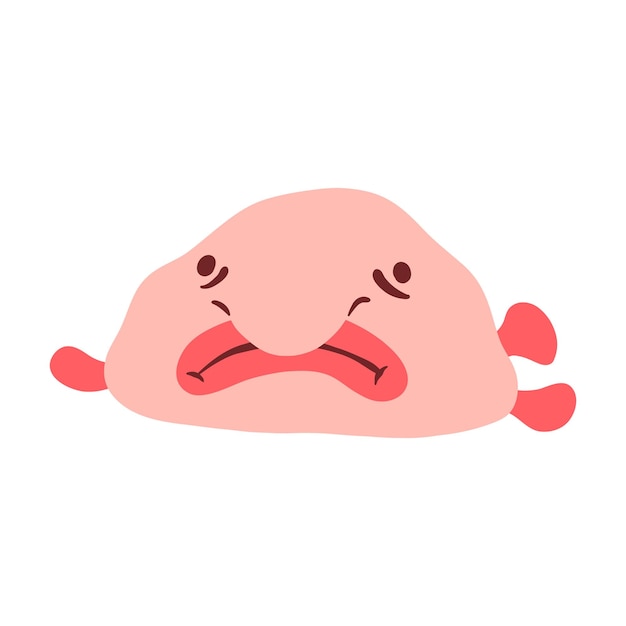 Ręcznie narysowany Blobfish Element.