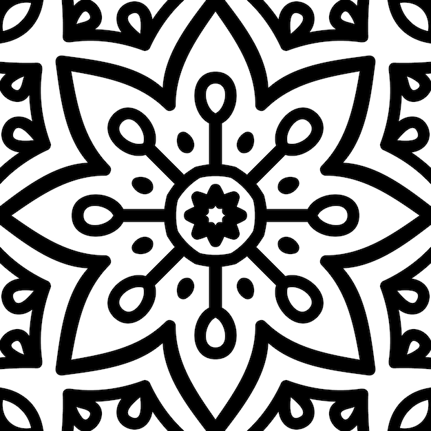 Plik wektorowy ręcznie narysowany kolorowy mandala z kwiatami lotosu