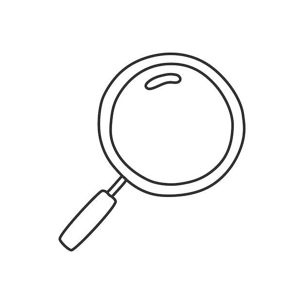 Plik wektorowy ręcznie narysowany rozszerzacz, ikona wyszukiwania, izolowana ilustracja wektorowa
