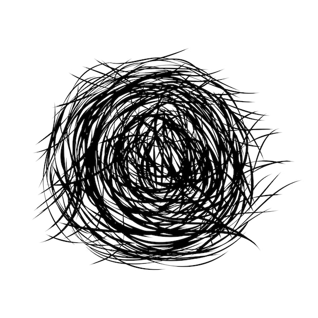 Plik wektorowy ręcznie narysowany rysunek rysunek okrągły obiekt splątany grungy okrągłe rysunki izolowane na białym tle rysunek wektorowy