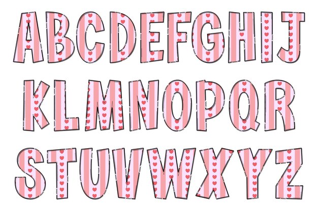 Ręcznie Robione Proste Listy Miłosne Kolor Kreatywnej Sztuki Projektowania Typograficznego