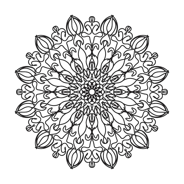 Ręcznie rysowana dekoracja mandali w etnicznym orientalnym ornamentie doodle