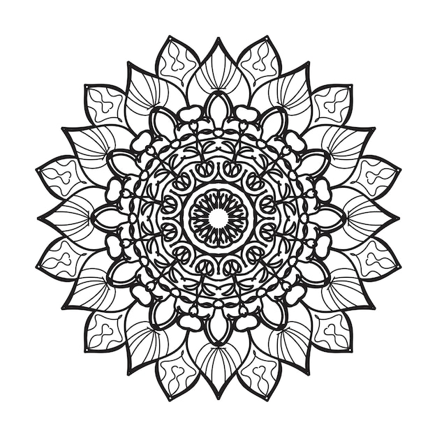 Ręcznie rysowana dekoracja mandali w etnicznym orientalnym ornamentie doodle