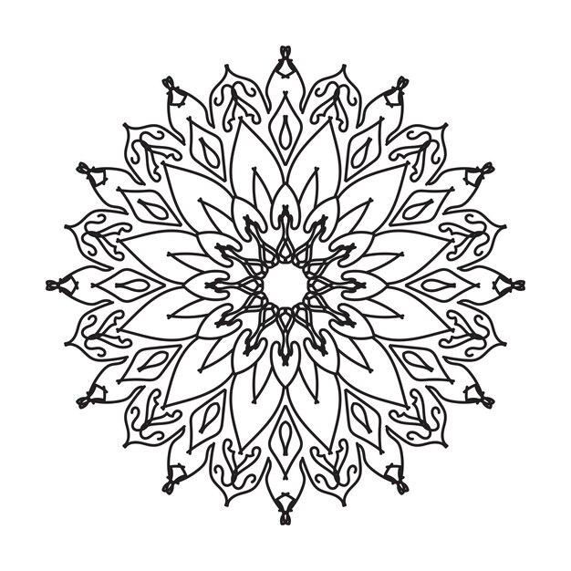 Ręcznie rysowana dekoracja mandali w etnicznym orientalnym ornamentie doodle