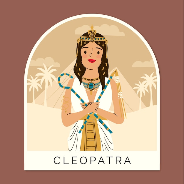 Ręcznie rysowana ilustracja kleopatry