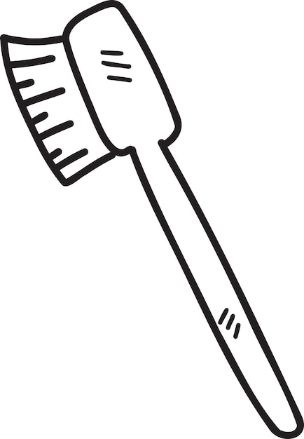 Plik wektorowy ręcznie rysowana ilustracja szczoteczki do zębów
