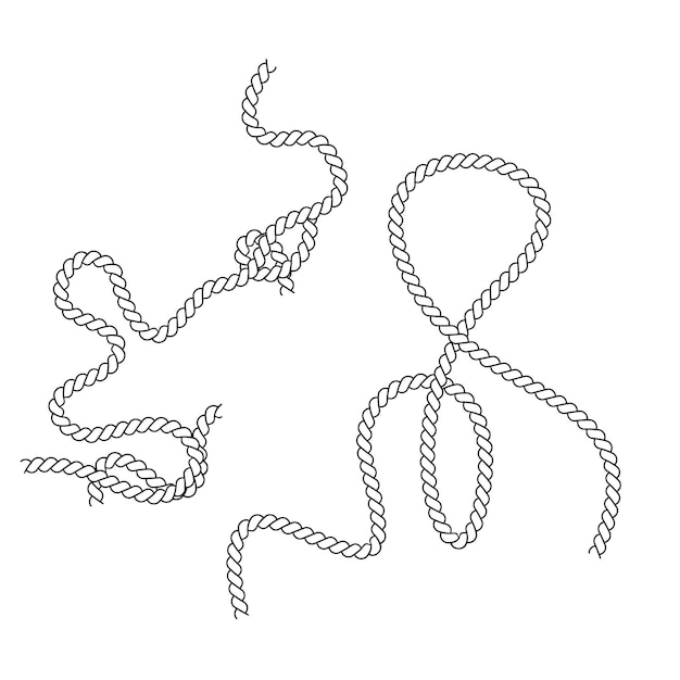 Plik wektorowy ręcznie rysowana lina tworząca unikalny znak