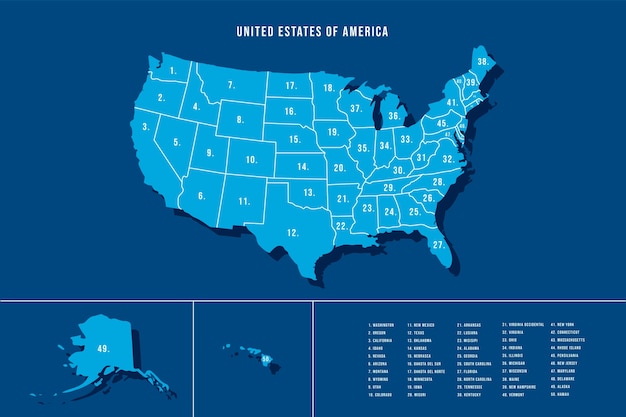 Plik wektorowy ręcznie rysowana mapa konturowa usa