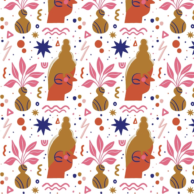 Ręcznie rysowane abstrakcyjny wzór doodle