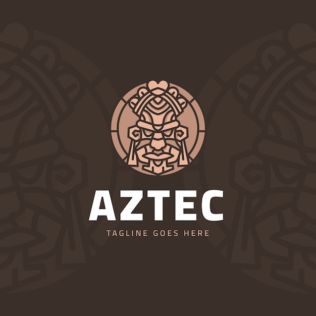 Plik wektorowy ręcznie rysowane azteckie logo