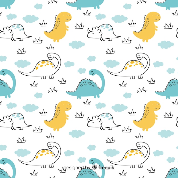 Ręcznie rysowane doodle wzór