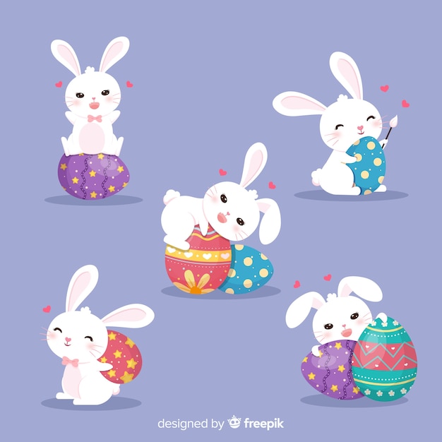 Ręcznie Rysowane Easter Bunny Collection