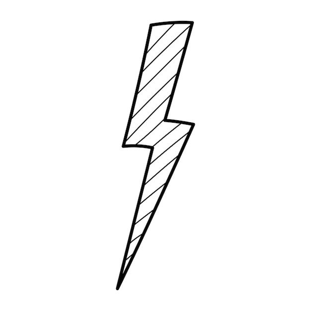 Plik wektorowy ręcznie rysowane elektryczny element oświetleniowy w paski komiks doodle styl szkicu thunderbolt dla flash