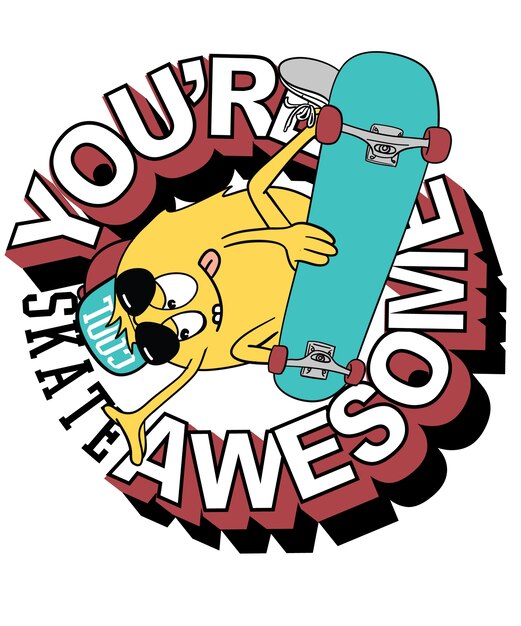 Ręcznie rysowane fajny potwór wektor wzór do druku t shirt