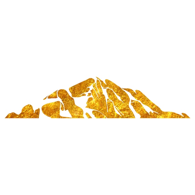 Plik wektorowy ręcznie rysowane góry w ilustracji wektorowych tekstury złotej folii