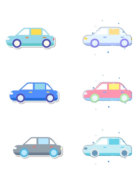 Plik wektorowy ręcznie rysowane ikona samochodu kreskówki