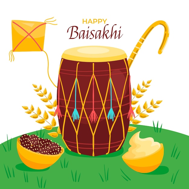 Ręcznie Rysowane Ilustracja Baisakhi