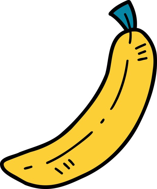 Ręcznie Rysowane Ilustracja Banana