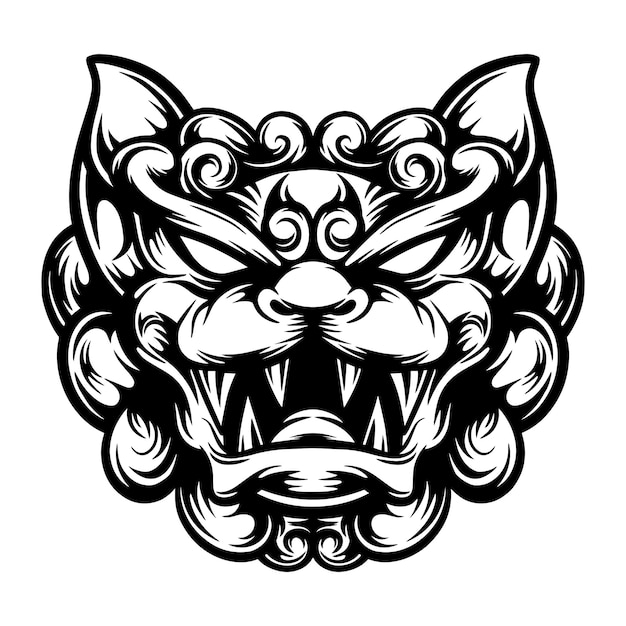 Plik wektorowy ręcznie rysowane ilustracja barong grawerowanie ornament