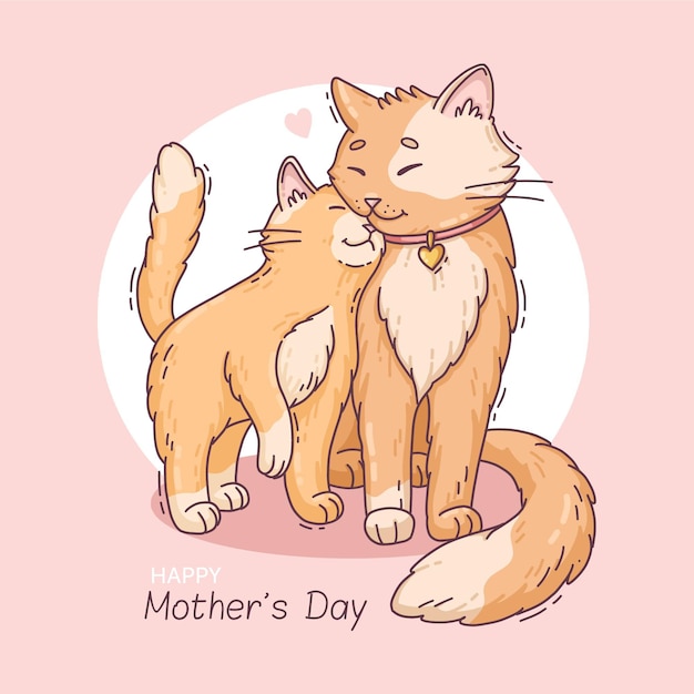 Ręcznie Rysowane Ilustracja Dzień Matki