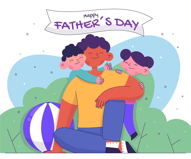 Plik wektorowy ręcznie rysowane ilustracja dzień ojca