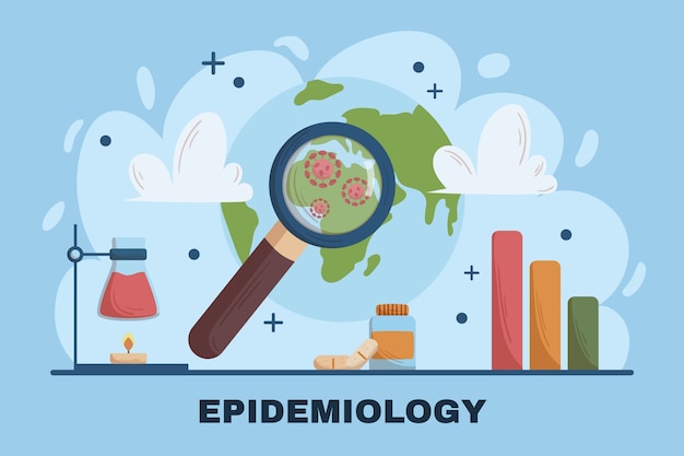 Plik wektorowy ręcznie rysowane ilustracja epidemiologii