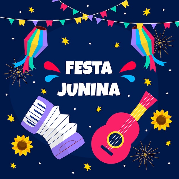 Ręcznie rysowane ilustracja festas juninas