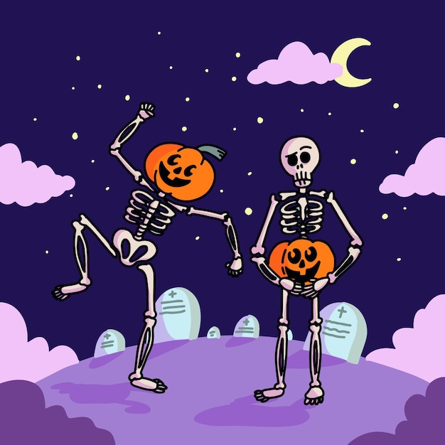 Ręcznie Rysowane Ilustracja Halloween