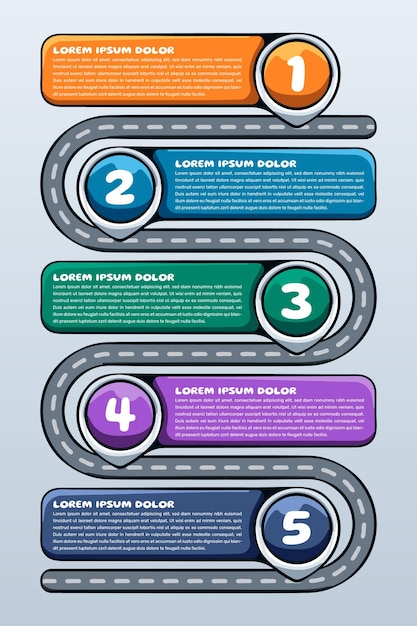 Ręcznie Rysowane Ilustracja Infografika Na Osi Czasu