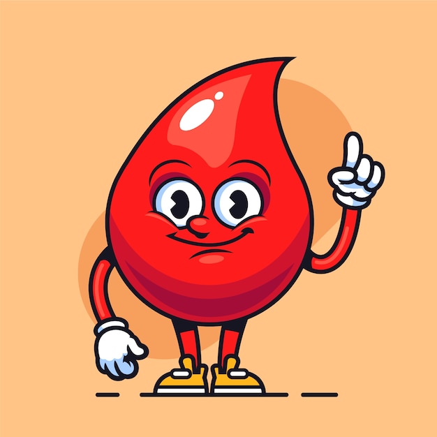 Ręcznie rysowane ilustracja kreskówka krwi