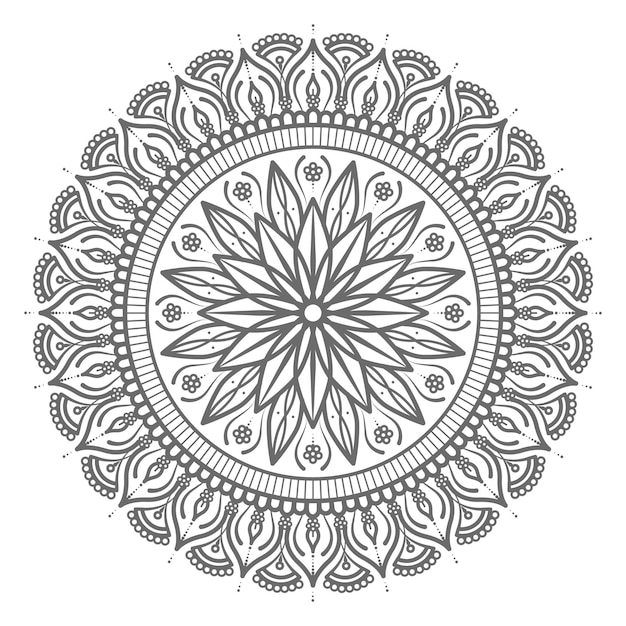 Plik wektorowy ręcznie rysowane ilustracja mandali w stylu okręgu