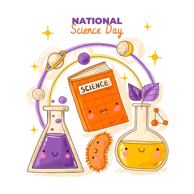 Ręcznie Rysowane Ilustracja Narodowy Dzień Nauki