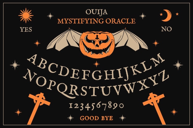 Ręcznie Rysowane Ilustracja Planszy Ouija