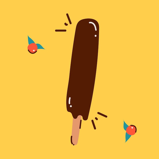 Ręcznie Rysowane Ilustracja Popsicles Lodów W Stylu Doodle