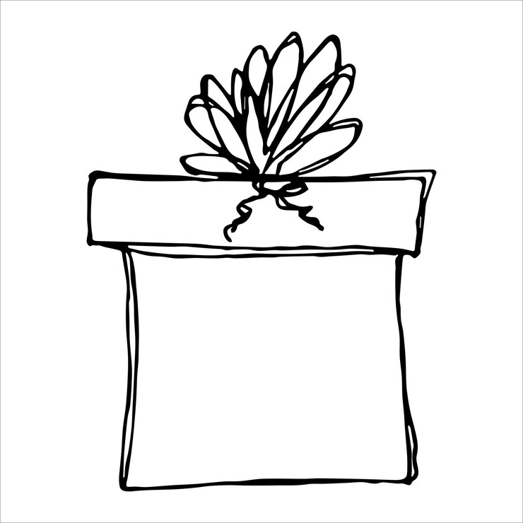 Wektor ręcznie rysowane ilustracja prezent prezent urodzinowy clipart doodle wakacje