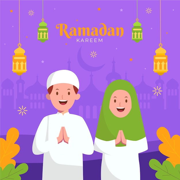 Plik wektorowy ręcznie rysowane ilustracja ramadan