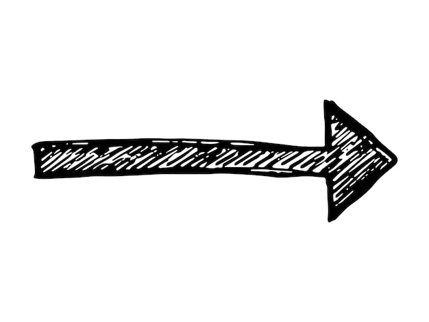 Plik wektorowy ręcznie rysowane ilustracja strzałka atramentu w stylu szkicu biznes doodle clipart pojedynczy element projektu