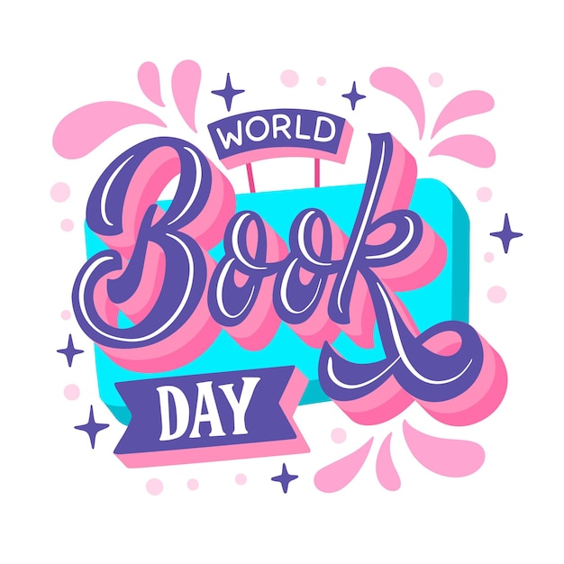 Ręcznie Rysowane Ilustracja światowy Dzień Książki