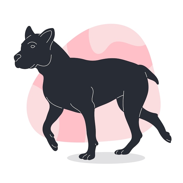 Ręcznie rysowane ilustracja sylwetki zwierząt