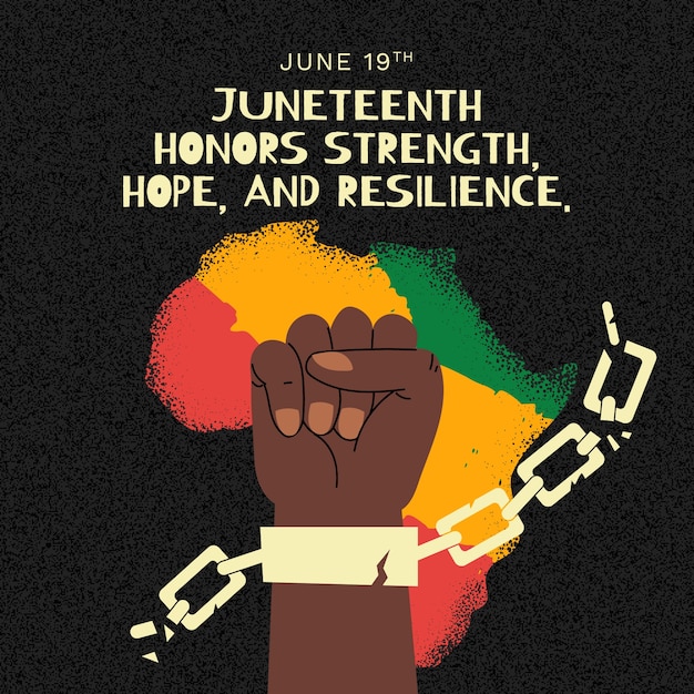 Ręcznie rysowane ilustracji juneteenth