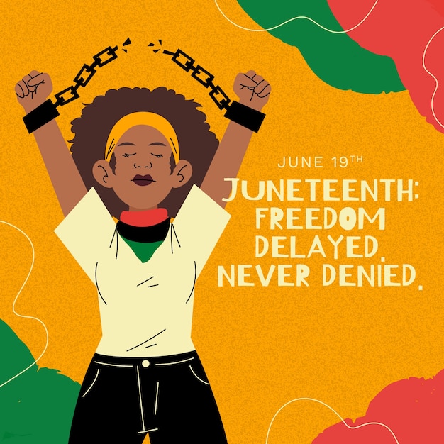 Ręcznie rysowane ilustracji juneteenth