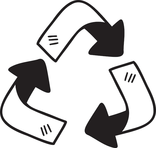 Ręcznie Rysowane Ilustracji Symbol Recyklingu