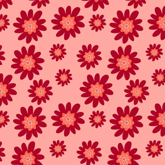 Ręcznie rysowane ilustracji wektorowych kwiatowy wzór. Kwiat ogrodowy, rośliny, wektor botaniczny