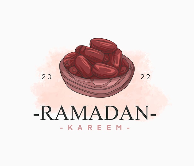 Ręcznie Rysowane Kolorowe Daty Projekt Na Dzień Ramadan