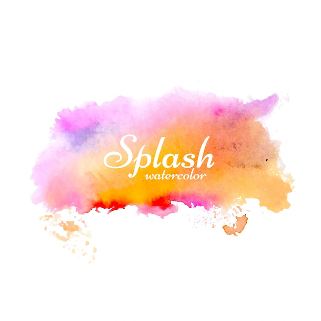Ręcznie Rysowane Kolorowy Akwarela Splash Projekt