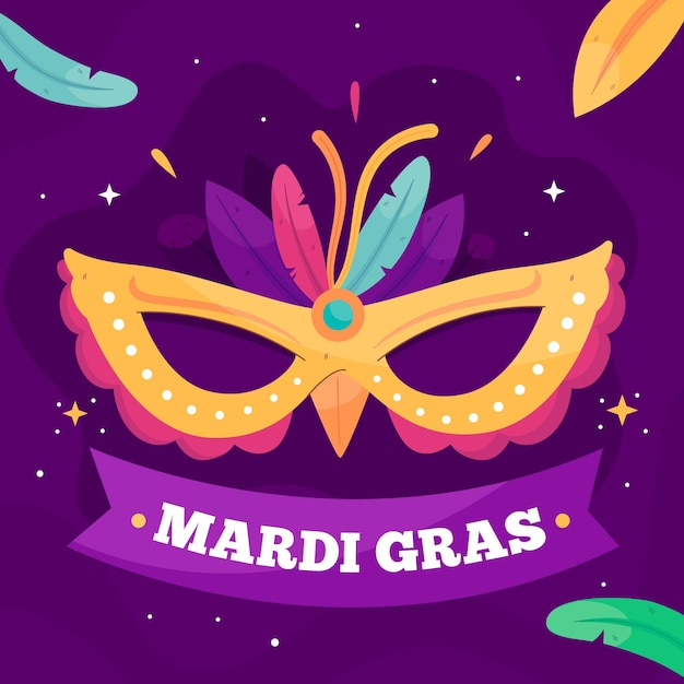 Ręcznie Rysowane Koncepcja Mardi Gras