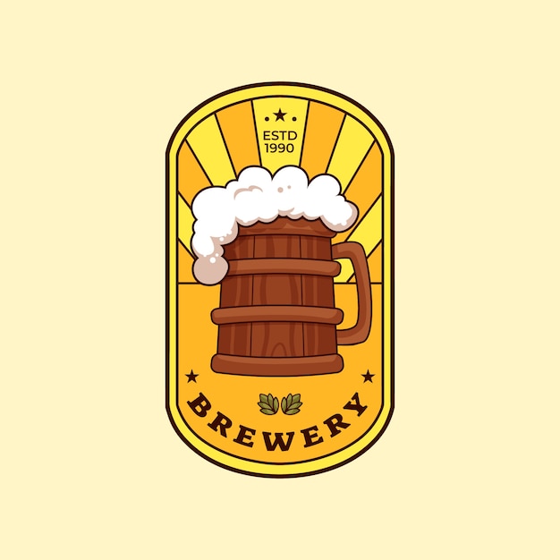 Ręcznie rysowane logo browaru