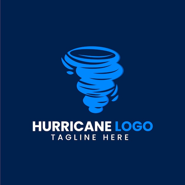 Ręcznie rysowane logo huraganu